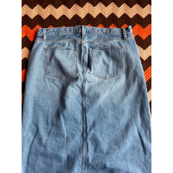 Favorite Daughter NWOT The Sunny Low Slung Denim Maxi Skirt sz 33 - Picture 11 of 11